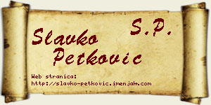 Slavko Petković vizit kartica